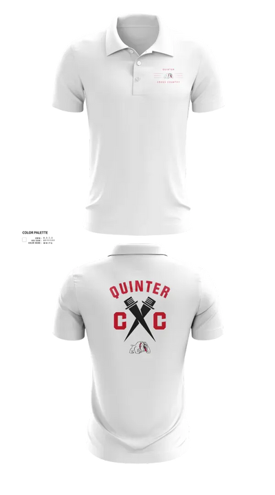 Quinter Bulldogs 74495795 Short Sleeve Performance Polo - 22