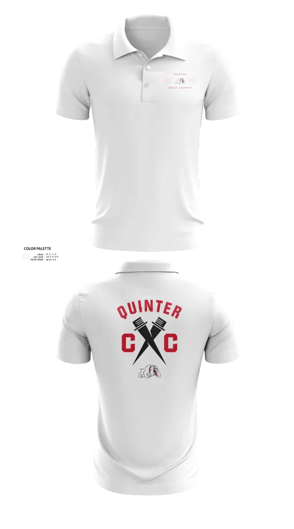 Short Sleeve Performance Polo, Quinter Bulldogs, Cross Country, Teamtime, Team time, sublimation, custom sports apparel, team uniforms, spirit wear, spiritwear, sports uniforms, custom shirts, team store, custom team store, fundraiser sports, apparel fundraiser
