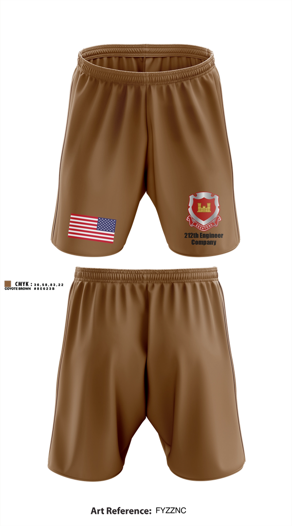 Athletic Shorts With Pockets, 212th Engineer Company, National Guard, Teamtime, Team time, sublimation, custom sports apparel, team uniforms, spirit wear, spiritwear, sports uniforms, custom shirts, team store, custom team store, fundraiser sports, apparel fundraiser