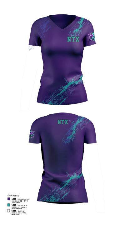 NTX BATTIES Women's Short Sleeve V-neck Shirt - 3