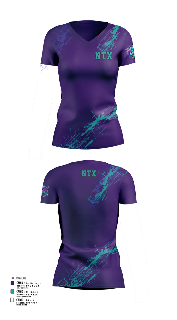 Womens Short Sleeve Vneck Shirt, NTX BATTIES, Softball, Teamtime, Team time, sublimation, custom sports apparel, team uniforms, spirit wear, spiritwear, sports uniforms, custom shirts, team store, custom team store, fundraiser sports, apparel fundraiser