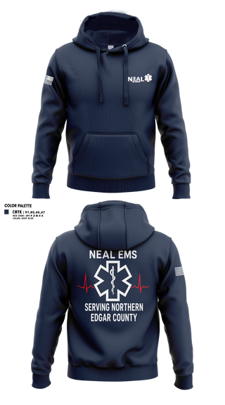 Hoodie, NEAL EMS, EMS/EMT, Teamtime, Team time, sublimation, custom sports apparel, team uniforms, spirit wear, spiritwear, sports uniforms, custom shirts, team store, custom team store, fundraiser sports, apparel fundraiser