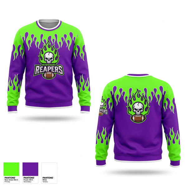 Crew Neck Sweatshirt, Missouri Reapers, , Teamtime, Team time, sublimation, custom sports apparel, team uniforms, spirit wear, spiritwear, sports uniforms, custom shirts, team store, custom team store, fundraiser sports, apparel fundraiser