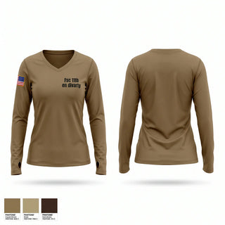 Womens Long Sleeve Vneck Shirt, Fsc 11th en divarty, Army, Teamtime, Team time, sublimation, custom sports apparel, team uniforms, spirit wear, spiritwear, sports uniforms, custom shirts, team store, custom team store, fundraiser sports, apparel fundraiser