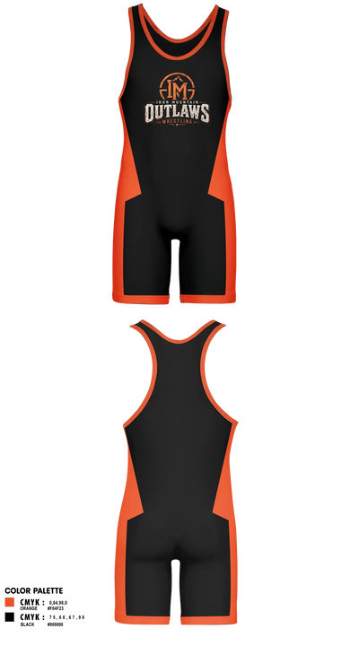 Iron mountain outlaws 97351578 Wrestling Singlet - 103