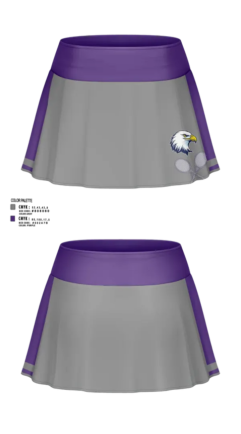 Skort, Albion Purple Eagles, Tennis, Teamtime, Team time, sublimation, custom sports apparel, team uniforms, spirit wear, spiritwear, sports uniforms, custom shirts, team store, custom team store, fundraiser sports, apparel fundraiser