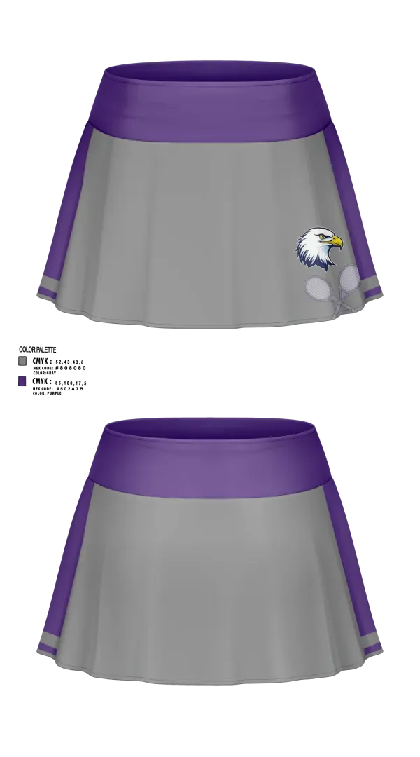 Skort, Albion Purple Eagles, Tennis, Teamtime, Team time, sublimation, custom sports apparel, team uniforms, spirit wear, spiritwear, sports uniforms, custom shirts, team store, custom team store, fundraiser sports, apparel fundraiser