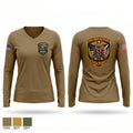 338th MED BDE 31574442 Women's Long Sleeve V-neck Shirt - 1