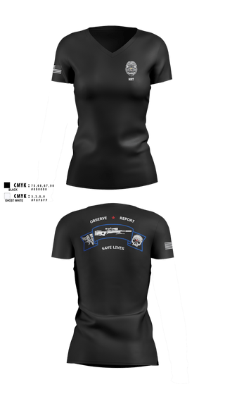 Womens Short Sleeve Vneck Shirt, ECF Sniper team, Police, Teamtime, Team time, sublimation, custom sports apparel, team uniforms, spirit wear, spiritwear, sports uniforms, custom shirts, team store, custom team store, fundraiser sports, apparel fundraiser