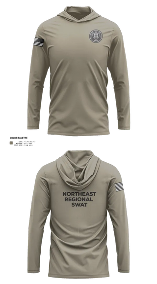 Long Sleeve Performance Shirt with hood, Swat, , Teamtime, Team time, sublimation, custom sports apparel, team uniforms, spirit wear, spiritwear, sports uniforms, custom shirts, team store, custom team store, fundraiser sports, apparel fundraiser