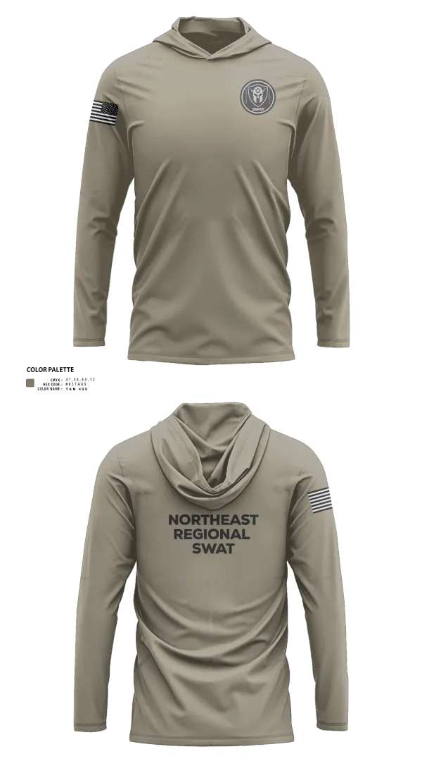 Long Sleeve Performance Shirt with hood, Swat, , Teamtime, Team time, sublimation, custom sports apparel, team uniforms, spirit wear, spiritwear, sports uniforms, custom shirts, team store, custom team store, fundraiser sports, apparel fundraiser