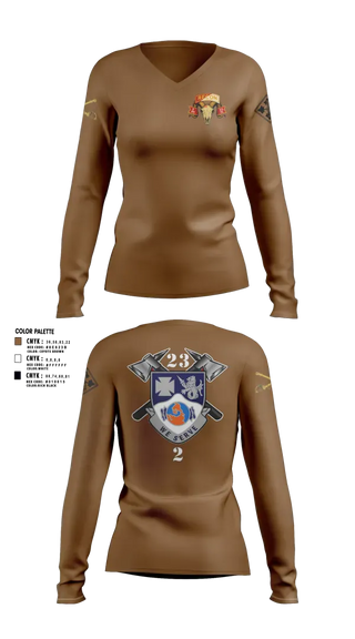 Womens Long Sleeve Vneck Shirt, BLACKSHEEP 2-23, Army, Teamtime, Team time, sublimation, custom sports apparel, team uniforms, spirit wear, spiritwear, sports uniforms, custom shirts, team store, custom team store, fundraiser sports, apparel fundraiser