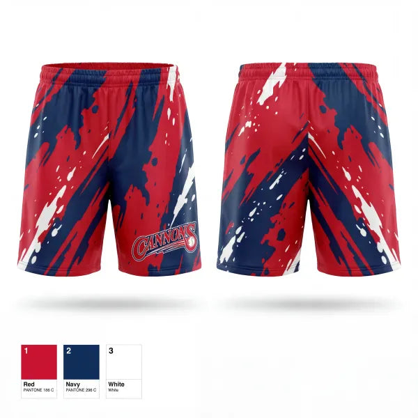 Athletic Shorts With Pockets, Lemoore Cannons, Baseball, Teamtime, Team time, sublimation, custom sports apparel, team uniforms, spirit wear, spiritwear, sports uniforms, custom shirts, team store, custom team store, fundraiser sports, apparel fundraiser