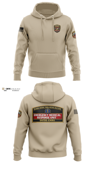 Hoodie, Sicangu Nation Tribal Defense Solutions Emergency Medical Response Unit (SNTDS‑EMRU), EMS/EMT, Teamtime, Team time, sublimation, custom sports apparel, team uniforms, spirit wear, spiritwear, sports uniforms, custom shirts, team store, custom team store, fundraiser sports, apparel fundraiser