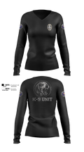 Farmersville PD 79082550 Women's Long Sleeve V-neck Shirt - 102