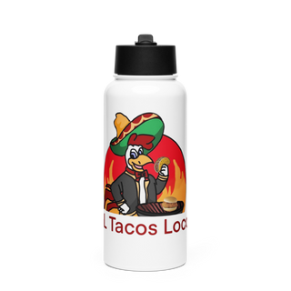 Al Tacos Locos 95023121 Stainless Steel Water Bottle with a Straw Lid