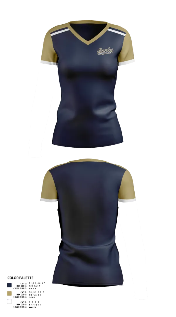 Womens Short Sleeve Vneck Shirt, Jacksonville High School Basketball, Women's Basketball, Teamtime, Team time, sublimation, custom sports apparel, team uniforms, spirit wear, spiritwear, sports uniforms, custom shirts, team store, custom team store, fundraiser sports, apparel fundraiser