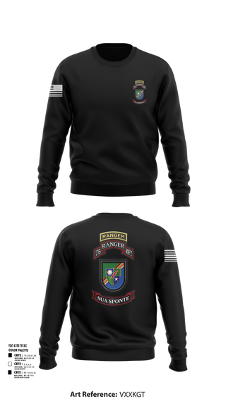 Crew Neck Sweatshirt, 3rd/75th Ranger Regiment, , Teamtime, Team time, sublimation, custom sports apparel, team uniforms, spirit wear, spiritwear, sports uniforms, custom shirts, team store, custom team store, fundraiser sports, apparel fundraiser