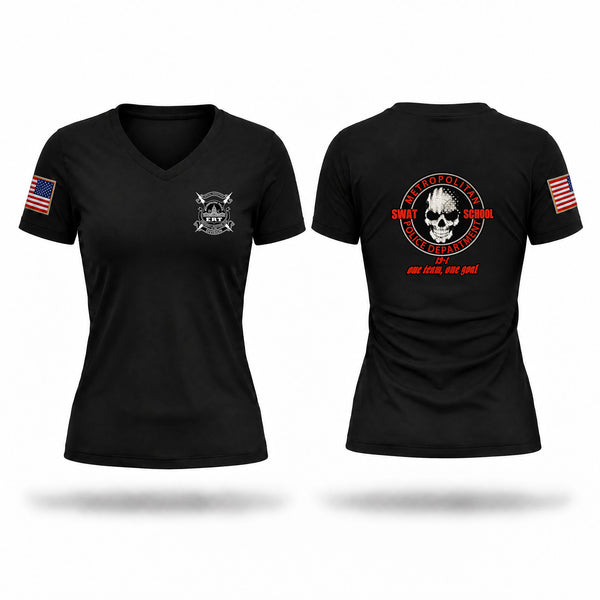EMERGENCY RESPONSE TEAM Women's Short Sleeve V-neck Shirt - 1