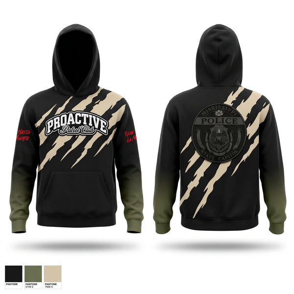 Hoodie, Proactive Patrol Club, Police, Teamtime, Team time, sublimation, custom sports apparel, team uniforms, spirit wear, spiritwear, sports uniforms, custom shirts, team store, custom team store, fundraiser sports, apparel fundraiser