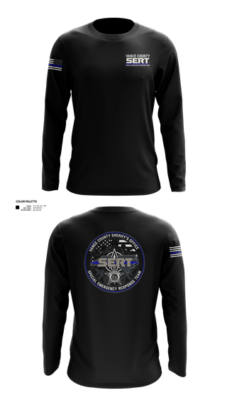 Long Sleeve Performance Shirt, Vance County Sheriff Office S.E.R.T, Police, Teamtime, Team time, sublimation, custom sports apparel, team uniforms, spirit wear, spiritwear, sports uniforms, custom shirts, team store, custom team store, fundraiser sports, apparel fundraiser