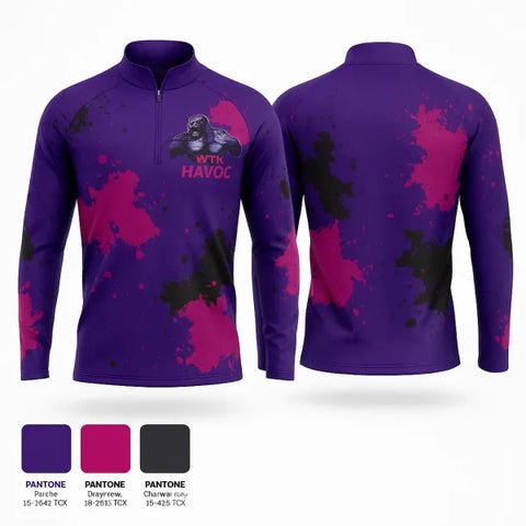 Quarter Zip Jacket, WTX HAVOC, Baseball, Teamtime, Team time, sublimation, custom sports apparel, team uniforms, spirit wear, spiritwear, sports uniforms, custom shirts, team store, custom team store, fundraiser sports, apparel fundraiser