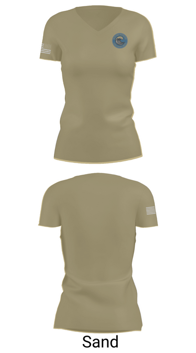Blue Tide Battalion 71276449 Women's Short Sleeve V-neck Shirt - 88