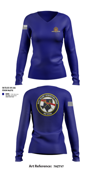 Womens Long Sleeve Vneck Shirt, NTAG RED RIVER, Navy, Teamtime, Team time, sublimation, custom sports apparel, team uniforms, spirit wear, spiritwear, sports uniforms, custom shirts, team store, custom team store, fundraiser sports, apparel fundraiser