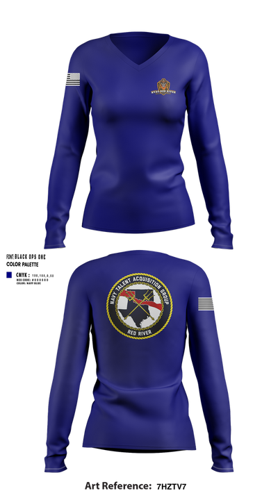 NTAG RED RIVER 9391441 Women's Long Sleeve V-neck Shirt - 101