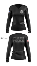 Presidio Police Department Women's Long Sleeve V-neck Shirt - 6