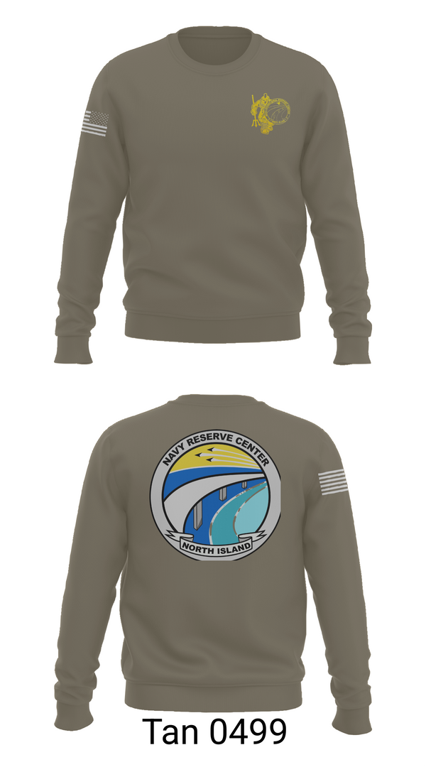 Crew Neck Sweatshirt, NRC North Island, Navy, Teamtime, Team time, sublimation, custom sports apparel, team uniforms, spirit wear, spiritwear, sports uniforms, custom shirts, team store, custom team store, fundraiser sports, apparel fundraiser