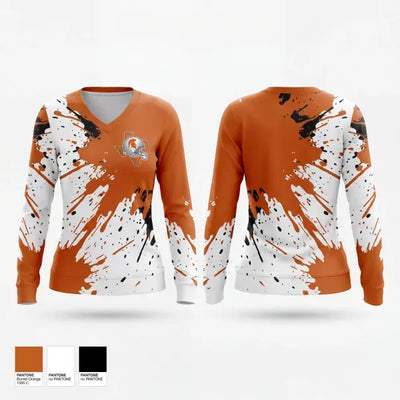 Beeville Trojans 13043226 Women's Long Sleeve V-neck Shirt - 1