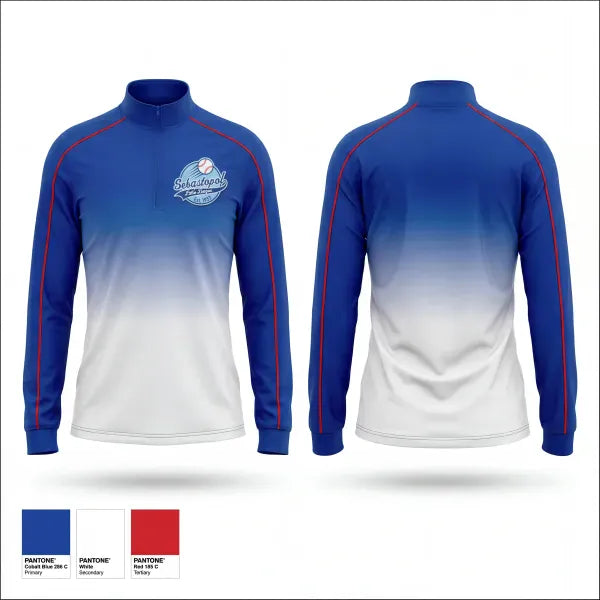 Quarter Zip Jacket, Sebastopol Little League, Baseball, Teamtime, Team time, sublimation, custom sports apparel, team uniforms, spirit wear, spiritwear, sports uniforms, custom shirts, team store, custom team store, fundraiser sports, apparel fundraiser