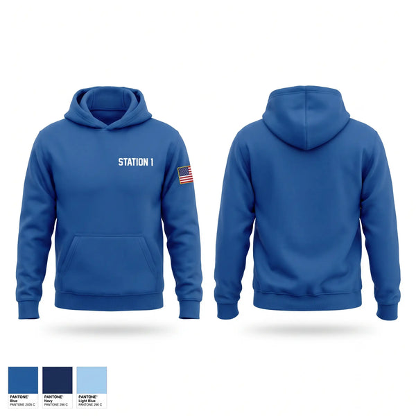 Hoodie, Station 1, Fire Department, Teamtime, Team time, sublimation, custom sports apparel, team uniforms, spirit wear, spiritwear, sports uniforms, custom shirts, team store, custom team store, fundraiser sports, apparel fundraiser