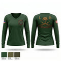 Lowcountry Leadership Battalion Women's Long Sleeve V-neck Shirt - 1