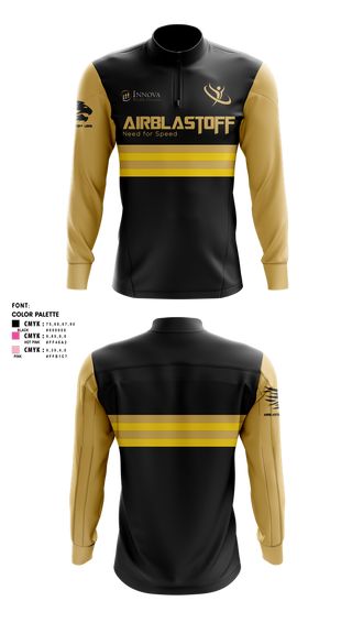 Quarter Zip Jacket, Airblastoff Lions, Track & Field, Teamtime, Team time, sublimation, custom sports apparel, team uniforms, spirit wear, spiritwear, sports uniforms, custom shirts, team store, custom team store, fundraiser sports, apparel fundraiser