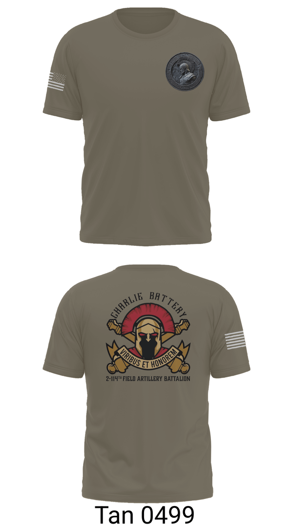 Short Sleeve Performance Shirt, Charlie Battery 2-114th FA, , Teamtime, Team time, sublimation, custom sports apparel, team uniforms, spirit wear, spiritwear, sports uniforms, custom shirts, team store, custom team store, fundraiser sports, apparel fundraiser