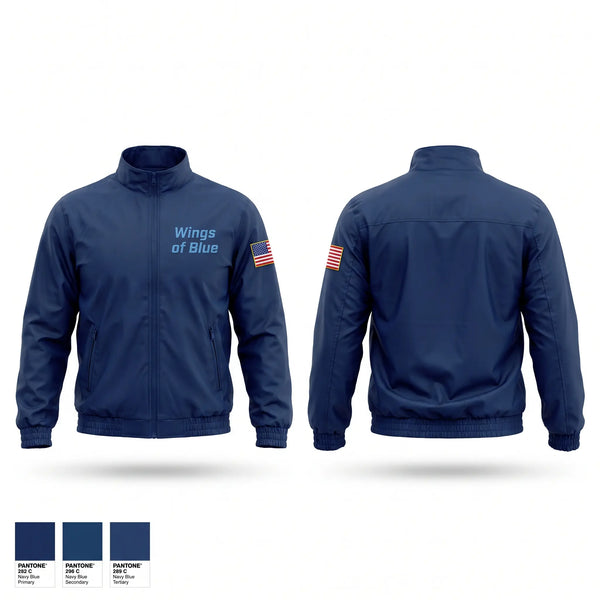 Windbreaker, Wings of Blue, Air Force, Teamtime, Team time, sublimation, custom sports apparel, team uniforms, spirit wear, spiritwear, sports uniforms, custom shirts, team store, custom team store, fundraiser sports, apparel fundraiser