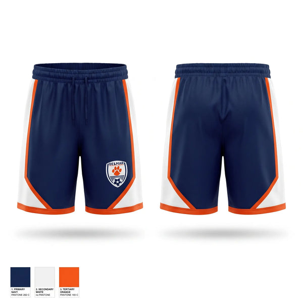 Athletic Shorts With Pockets, Delmar, Men's Soccer, Teamtime, Team time, sublimation, custom sports apparel, team uniforms, spirit wear, spiritwear, sports uniforms, custom shirts, team store, custom team store, fundraiser sports, apparel fundraiser