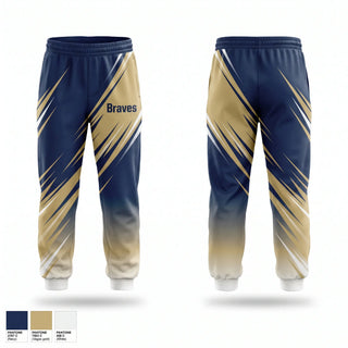 Sweatpants, Braves, Softball, Teamtime, Team time, sublimation, custom sports apparel, team uniforms, spirit wear, spiritwear, sports uniforms, custom shirts, team store, custom team store, fundraiser sports, apparel fundraiser