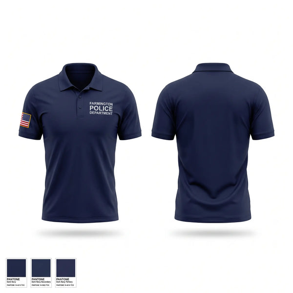 Short Sleeve Performance Polo, Farmington Police Department, Police, Teamtime, Team time, sublimation, custom sports apparel, team uniforms, spirit wear, spiritwear, sports uniforms, custom shirts, team store, custom team store, fundraiser sports, apparel fundraiser