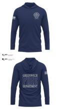 Greenwich Fire Local 1042 Long Sleeve Performance Shirt with hood - 7