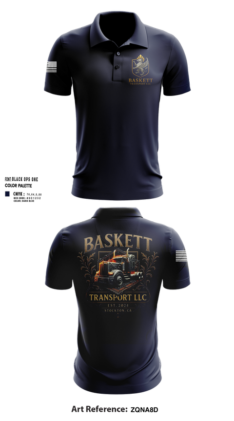 Short Sleeve Performance Polo, Baskett Transport LLC, , Teamtime, Team time, sublimation, custom sports apparel, team uniforms, spirit wear, spiritwear, sports uniforms, custom shirts, team store, custom team store, fundraiser sports, apparel fundraiser