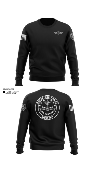 Crew Neck Sweatshirt, Drone Unit, Police, Teamtime, Team time, sublimation, custom sports apparel, team uniforms, spirit wear, spiritwear, sports uniforms, custom shirts, team store, custom team store, fundraiser sports, apparel fundraiser