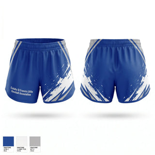 Womens Shorts, Cudahy St Francis Little Baseball Association, Baseball, Teamtime, Team time, sublimation, custom sports apparel, team uniforms, spirit wear, spiritwear, sports uniforms, custom shirts, team store, custom team store, fundraiser sports, apparel fundraiser