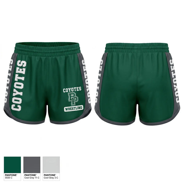 Womens Shorts, Buena Park High School Wrestling, Wrestling, Teamtime, Team time, sublimation, custom sports apparel, team uniforms, spirit wear, spiritwear, sports uniforms, custom shirts, team store, custom team store, fundraiser sports, apparel fundraiser