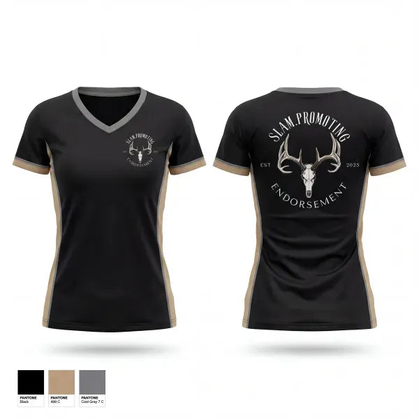 Womens Short Sleeve Vneck Shirt, Slam.Promoting, , Teamtime, Team time, sublimation, custom sports apparel, team uniforms, spirit wear, spiritwear, sports uniforms, custom shirts, team store, custom team store, fundraiser sports, apparel fundraiser