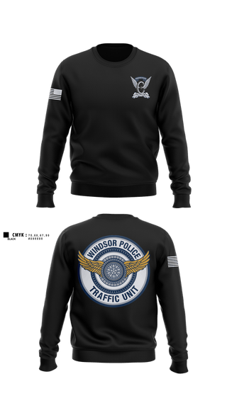 Crew Neck Sweatshirt, Windsor PD Traffic Unit, Police, Teamtime, Team time, sublimation, custom sports apparel, team uniforms, spirit wear, spiritwear, sports uniforms, custom shirts, team store, custom team store, fundraiser sports, apparel fundraiser