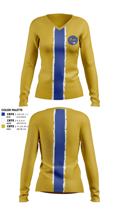 Gholson F.C. 37024901 Women's Long Sleeve V-neck Shirt - 4