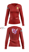 Lewis County Lions 17232794 Women's Long Sleeve V-neck Shirt - 11